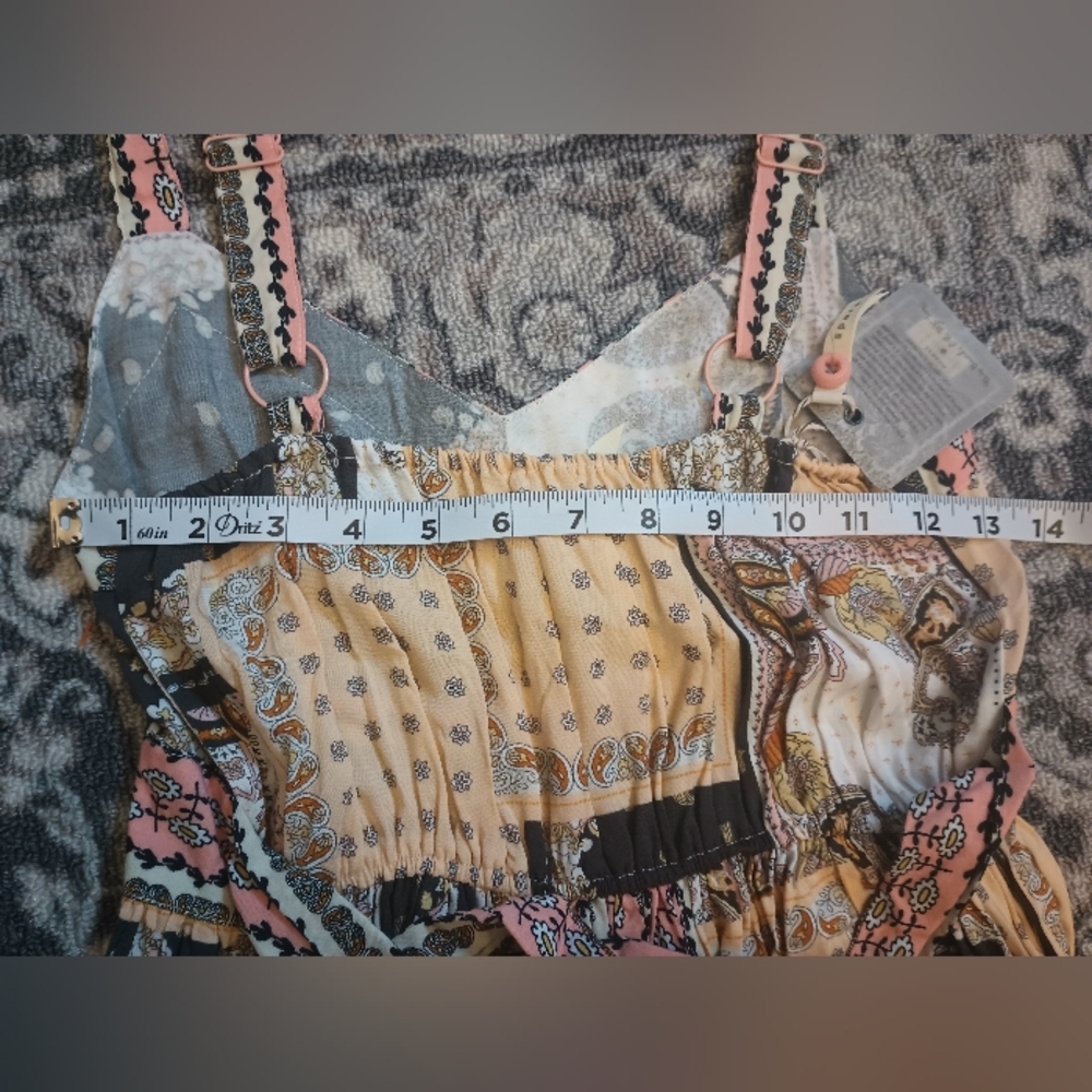 Matilda Jane Patchwork Maxi Apron Dress Small NWT Empire Waist Boho Cottagecore - Picture 13 of 15